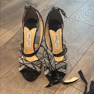 Jimmy Choo Black and White Women's Heels